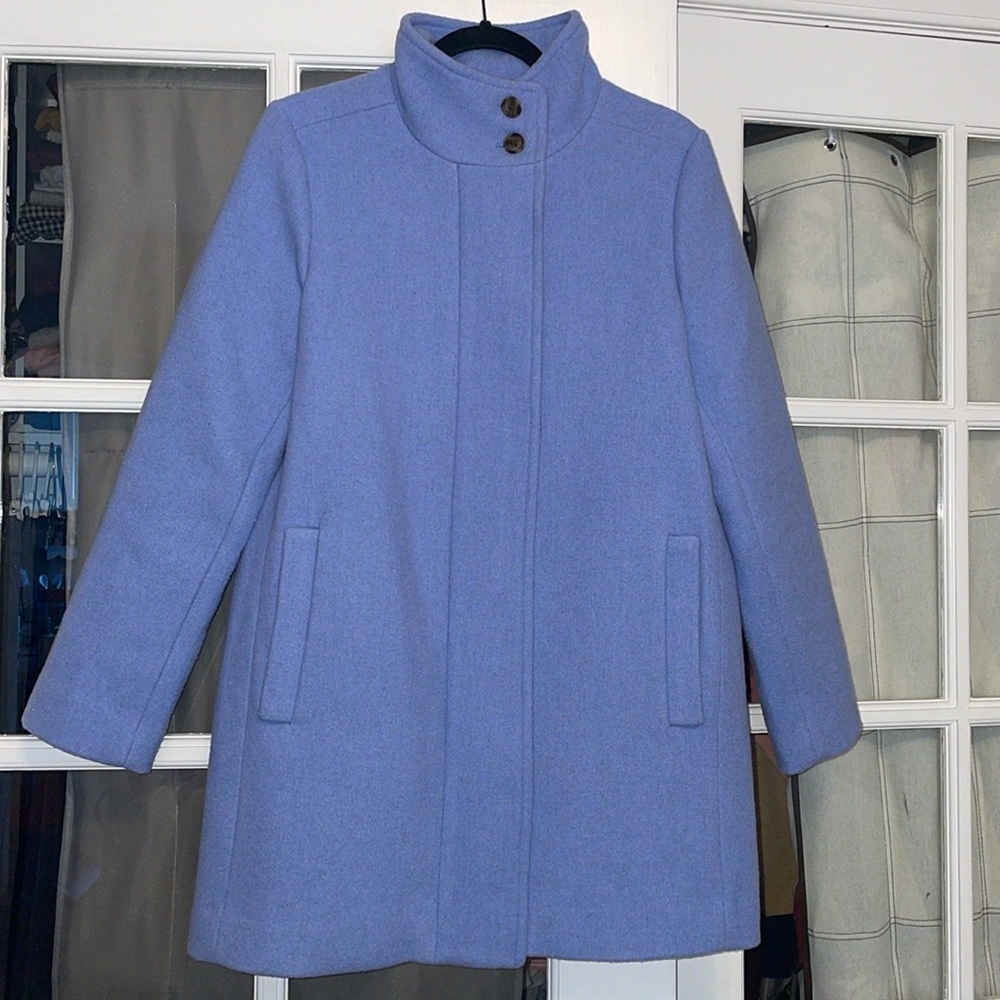 J Crew periwinkle coat